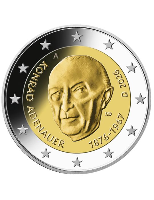 2 EURO COMMEMORATIVE 2026 : ALLEMAGNE (Konrad Adenauer) – 5 ATELIERS