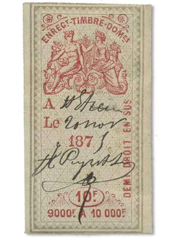 n° 183/197 obl. - Timbre FRANCE Fiscaux 2