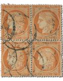 n° 38 obl. en bloc de 4 - Timbre FRANCE Poste