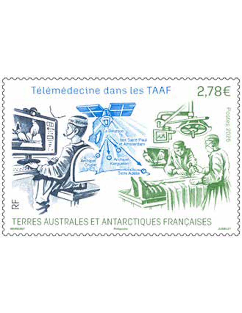 n° 1141 - Timbre TAAF Poste (TELEMEDECINE DANS LES TAAF)