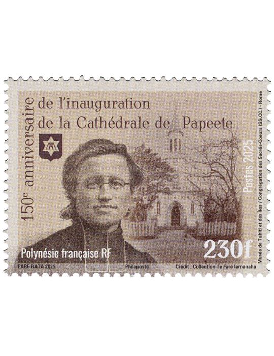 n° 1383 - Timbre POLYNESIE Poste (150 ANS DE LA CATHEDRALE DE PAPEETE- 13_25_212)