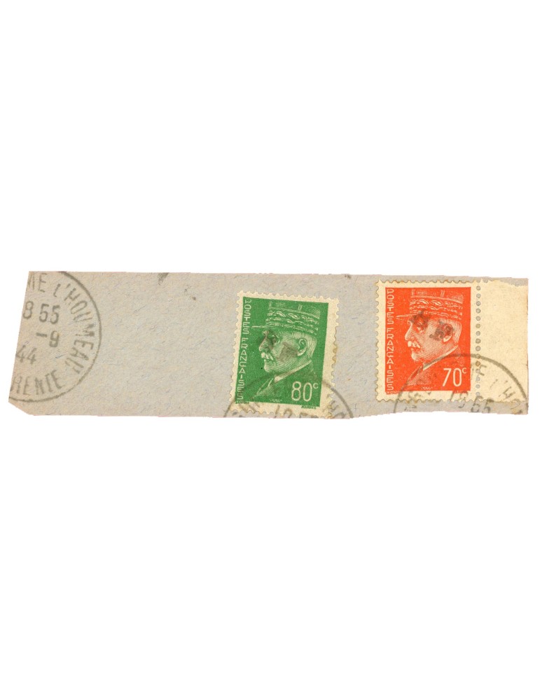 n° 6/7 obl. sur fragment (MAYER) - Timbre FRANCE Liberation (Angoulème)