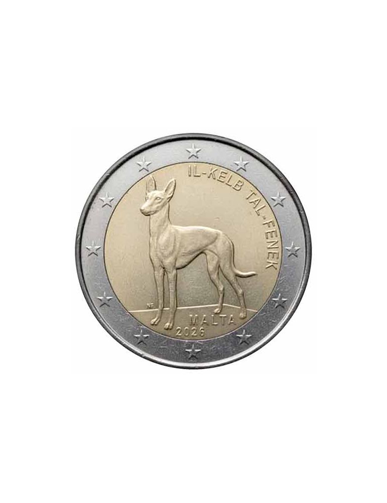 2 EURO COMMEMORATIVE 2026 : MALTE (Le Lévrier pharaon)