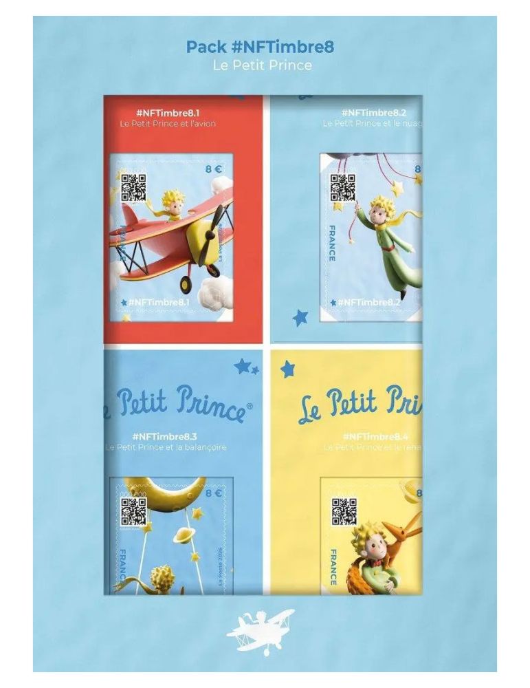 n° 10.1/10.4 - Timbre FRANCE Timbres Crypto (PACK NFTimbre8)