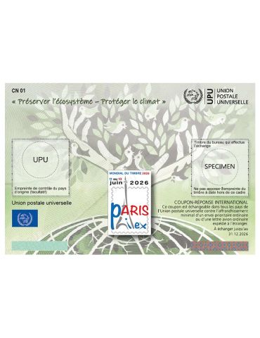 COUPON REPONSE INTERNATIONALE UPU 2026 (PARISPHILEX)
