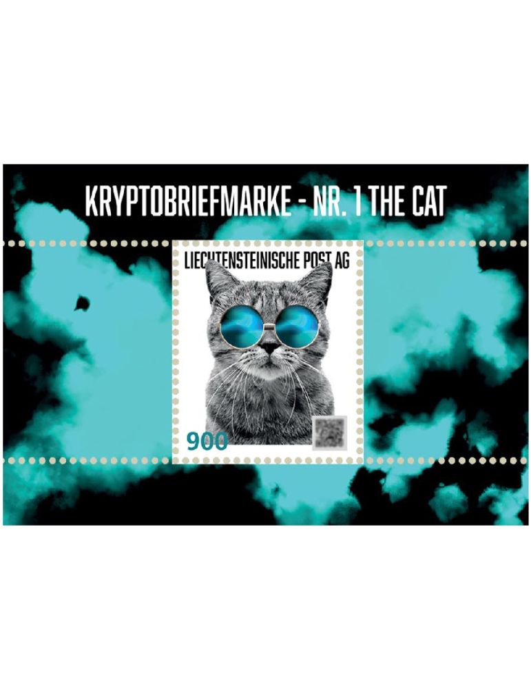 n° 6 - Timbre LIECHTENSTEIN Timbres Crypto