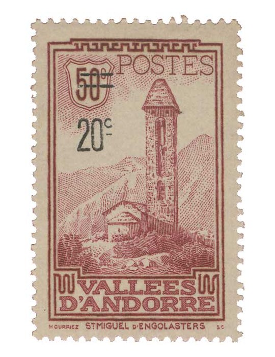 n° 46* - Timbre ANDORRE Poste
