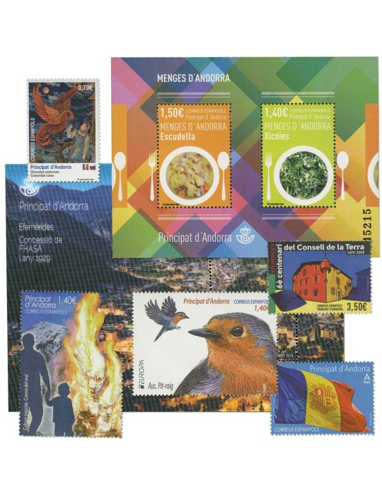 n° 465/479** - Timbre ANDORRE ESPAGNOL Poste