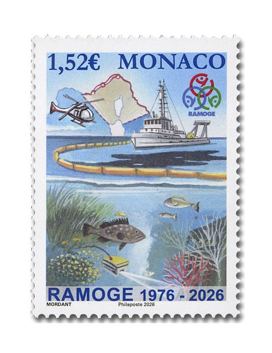 n° 3556 - Timbre MONACO Poste (50 ANS ACCORD RAMOGE - 14_26_416)