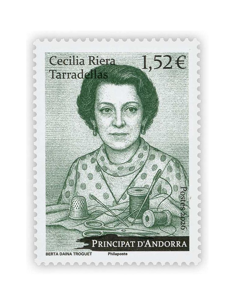 n° 941 - Timbre ANDORRE Poste (CECILIA RIERA TARADELLAS- 14_26_102)