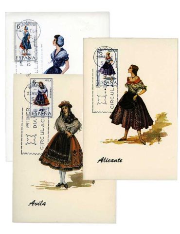 n° 1426/1431 + n° 1527/1529 obl. - Timbre ESPAGNE Poste