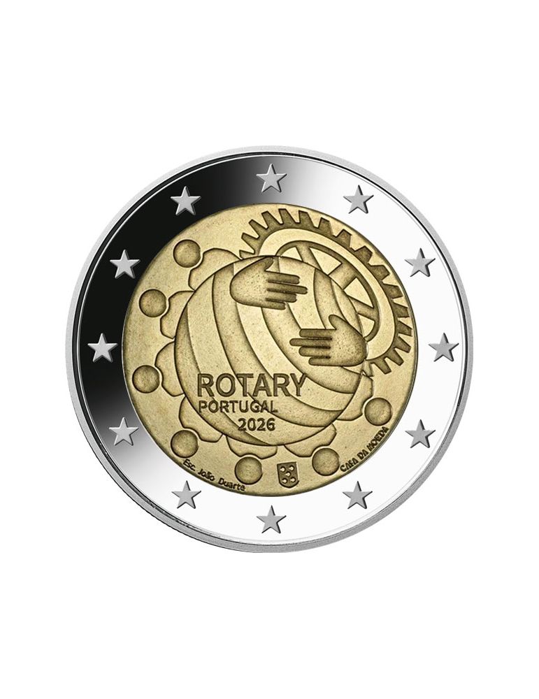 2 EURO COMMEMORATIVE 2026 : PORTUGAL (100ème anniversaire du Rotary)