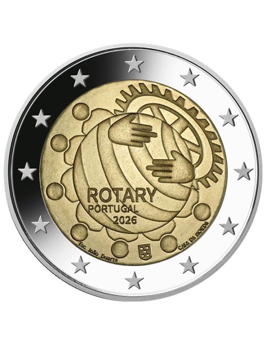 2 EURO COMMEMORATIVE 2026 : PORTUGAL (100ème anniversaire du Rotary)