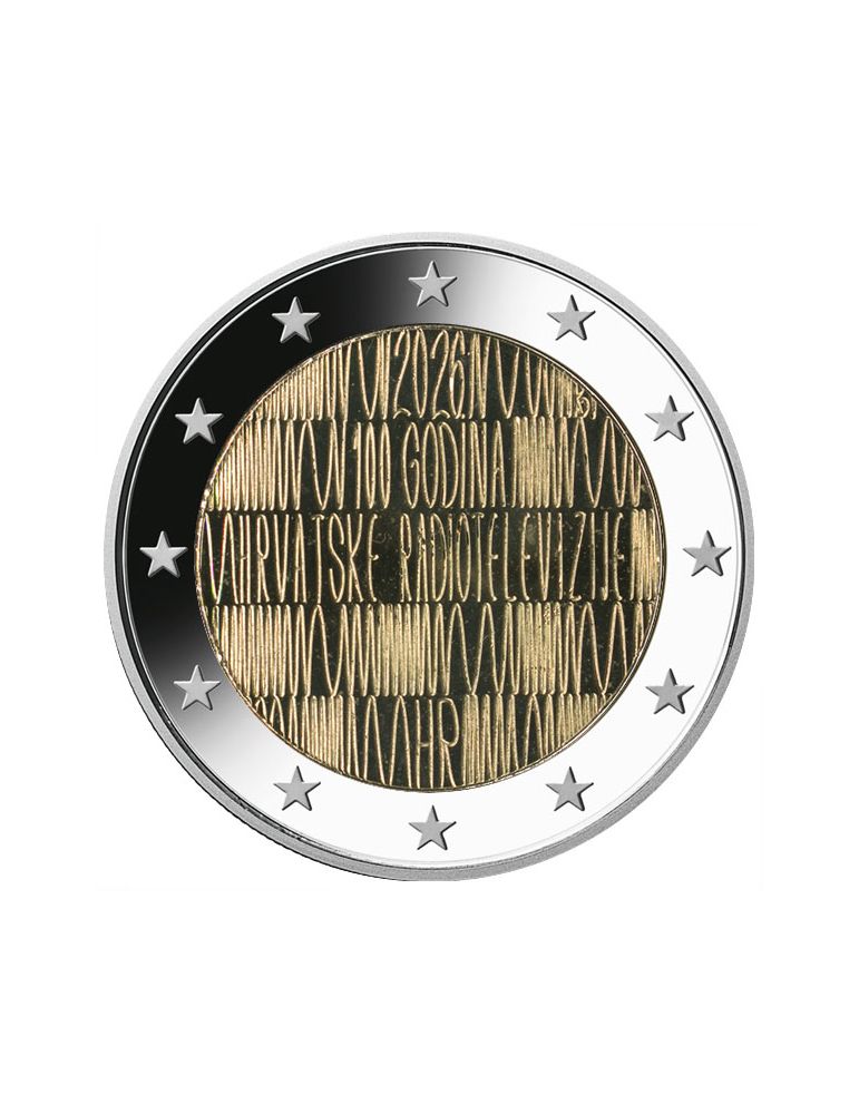 2 EURO COMMEMORATIVE 2026 : CROATIE (100 ans de la radio et de la télévision croate)