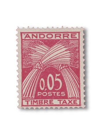 n° 42/45* - Timbre ANDORRE Taxe 2