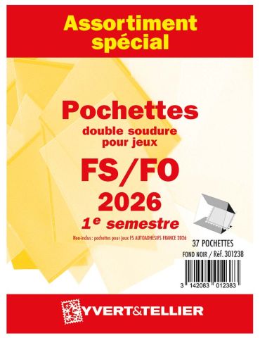 ASSORTIMENT DE POCHETTES (DOUBLE SOUDURE) : 2026 1ER SEMESTRE
