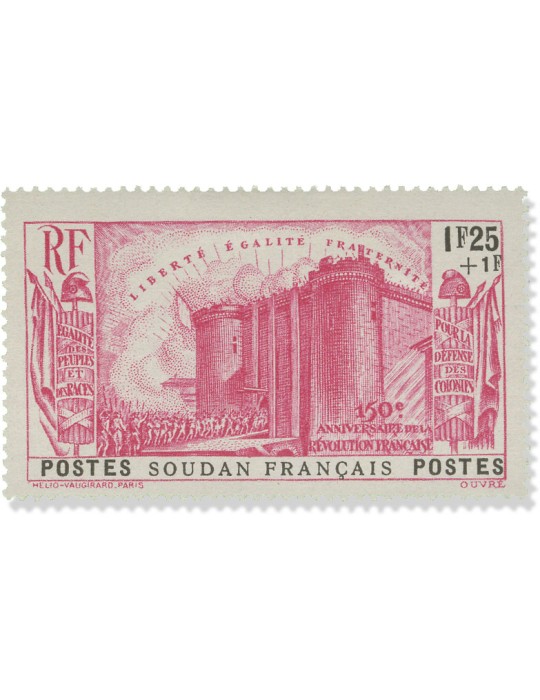 n° 105/109* - Timbre SOUDAN Poste