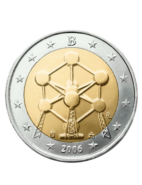 2 EURO COMMEMORATIVE 2006 : BELGIQUE (rénovation de l´atomium à Bruxelles)