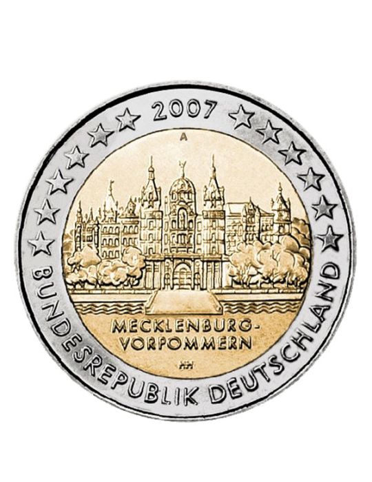 2 EURO COMMEMORATIVE 2007:ALLEMAGNE (château de SCHWERIN)