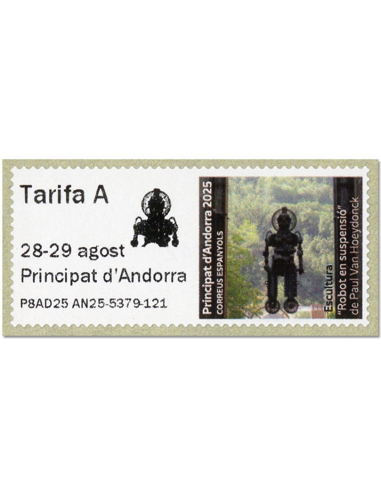 n° 8a - Timbre ANDORRE ESPAGNOL Timbres de distributeurs