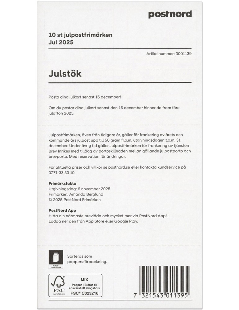 n° C3610 - Timbre SUEDE Carnets