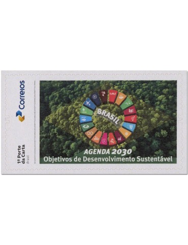 n° 254BF - Timbre BRESIL Poste avec vignette
