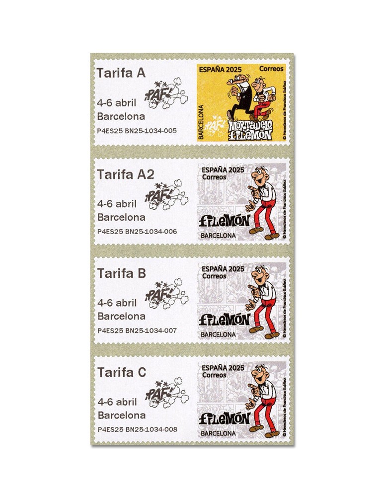 n° 216a/216a-1/216a-2/216a-3/216a-4 - Timbre ESPAGNE Timbres de distributeurs