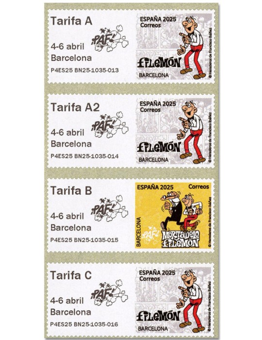n° 216a/216a-1/216a-2/216a-3/216a-4 - Timbre ESPAGNE Timbres de distributeurs