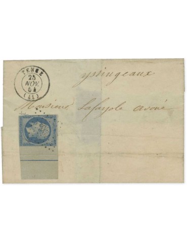 n° 14Ai obl. sur lettre - Timbre FRANCE Poste