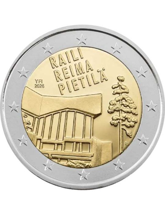 BU : 2 EURO COMMEMORATIVE 2026 COINCARD : FINLANDE - Raili et Reima Pietila (Version anglaise)