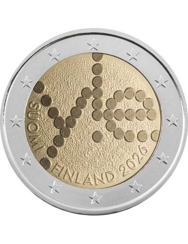 BU : 2 EURO COMMEMORATIVE 2026 COINCARD : FINLANDE - 100 ans de la Radiodiffusion (Version finlandaise) 2