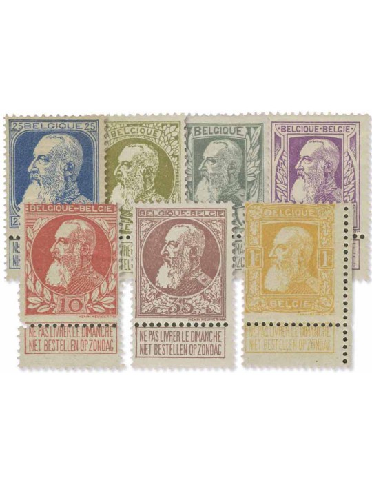 n° 74/80* - Timbre BELGIQUE Poste
