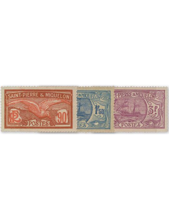 n° 129/131 - Timbre SAINT-PIERRE ET MIQUELON Poste