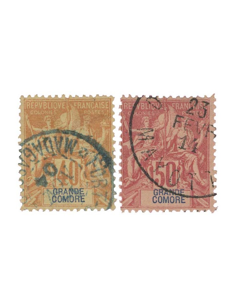 n° 10/11 obl. - Timbre GRANDE COMORES Poste