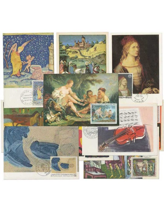 France : 75 Cartes Maximum "Tableaux"