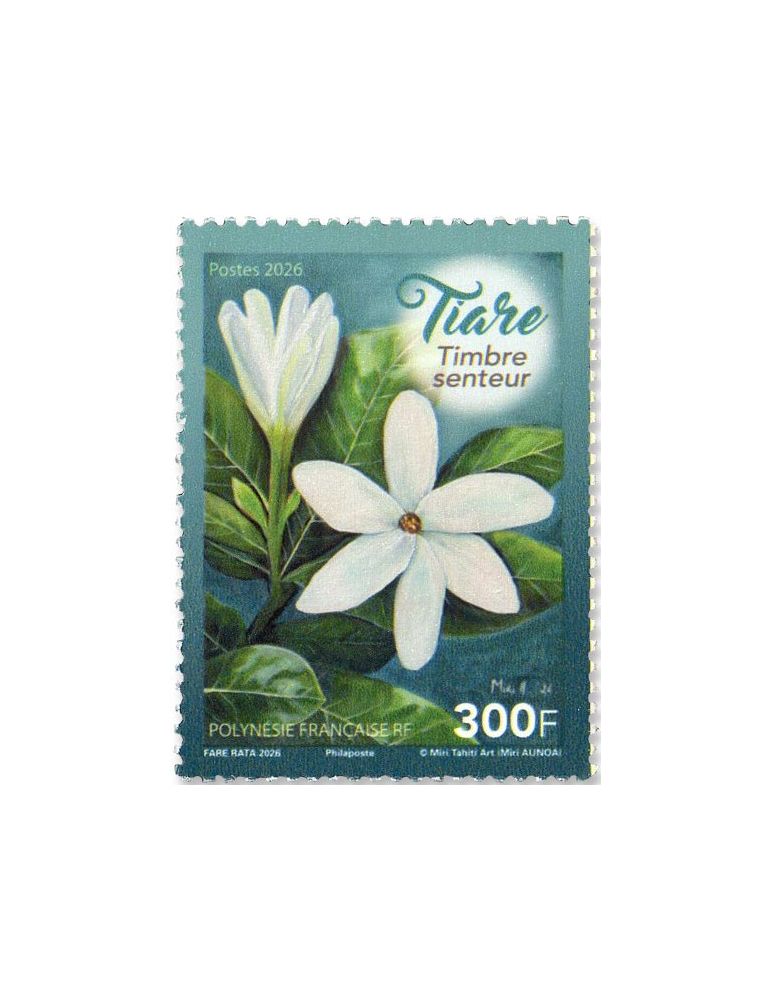 n° 1392 - Timbre POLYNESIE Poste - TIMBRE SENTEUR TIARE (13_26_208)