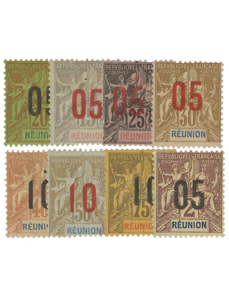 n° 72/79* - Timbre REUNION Poste