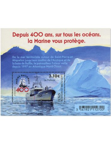 n° F1379 - Timbre Saint-Pierre et Miquelon Poste (BLOC 400 ANS DE LA MARINE NATIONALE - 12_26_112)