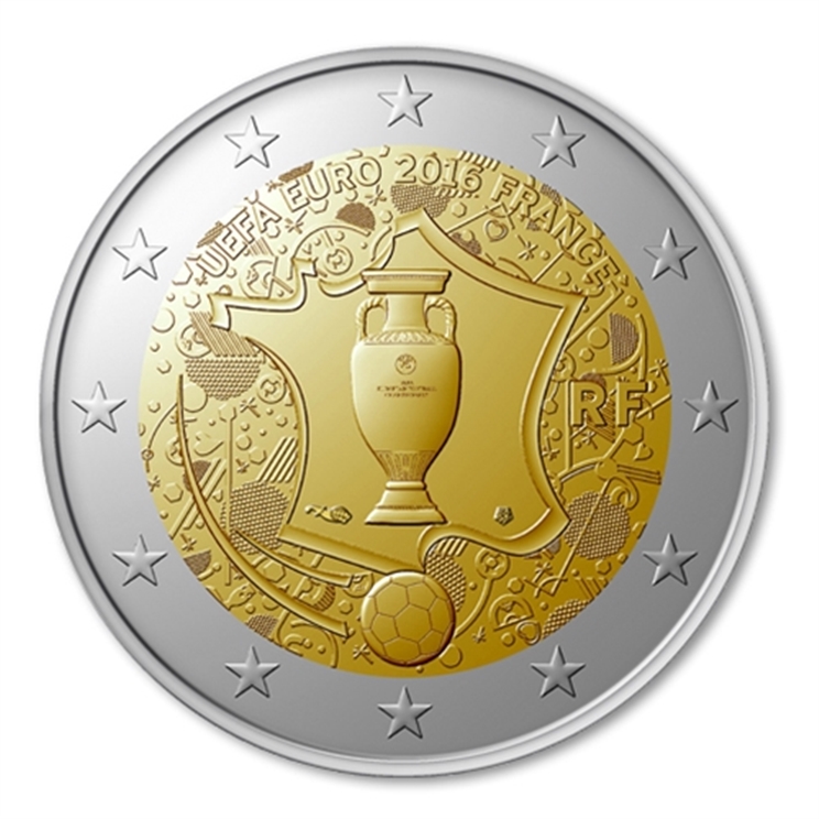 Pièce De 2€ Commémorative 2016 France Euro 2016