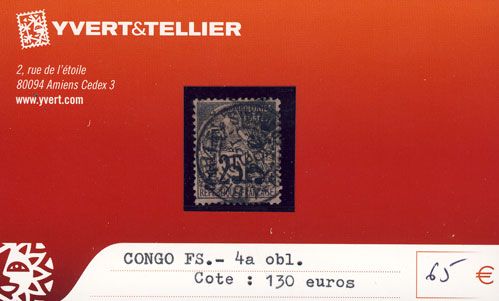 CONGO - n° 4a Obl. CONGO - n° 4a Obl.