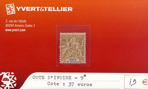 COTE D´IVOIRE - n° 9* COTE D´IVOIRE - n° 9*