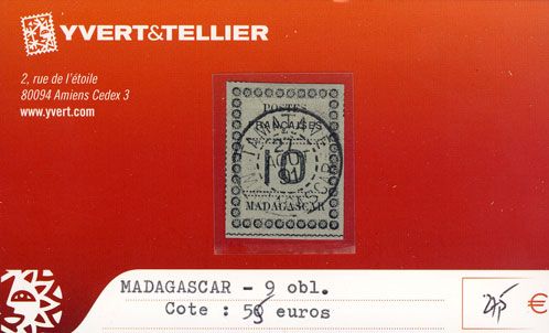 MADAGASCAR - n° 9 Obl. MADAGASCAR - n° 9 Obl.