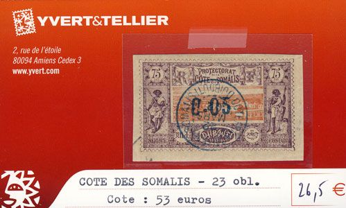 COTE DES SOMALIS - n° 23 Obl. COTE DES SOMALIS - n° 23 Obl.