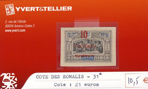 COTE DES SOMALIS - n° 31* COTE DES SOMALIS - n° 31*
