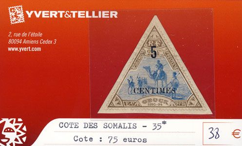 COTE DES SOMALIS - n° 35* COTE DES SOMALIS - n° 35*