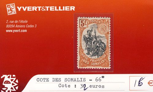 COTE DES SOMALIS - n° 66* COTE DES SOMALIS - n° 66*