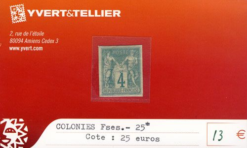 COLONIES FRANCAISES - n° 25* COLONIES FRANCAISES - n° 25*
