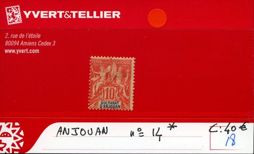 ANJOUAN - n° 14* ANJOUAN - n° 14*