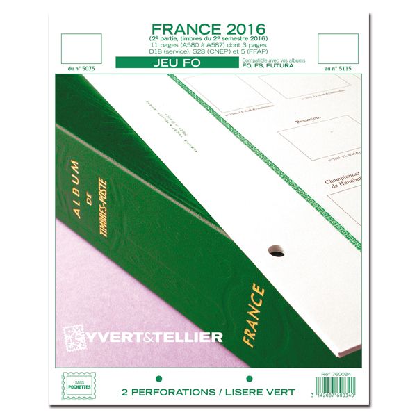 FRANCE FO : 2016 - 2E SEMESTRE (jeux sans pochettes) FRANCE FO : 2016 - 2E SEMESTRE (jeux sans pochettes)