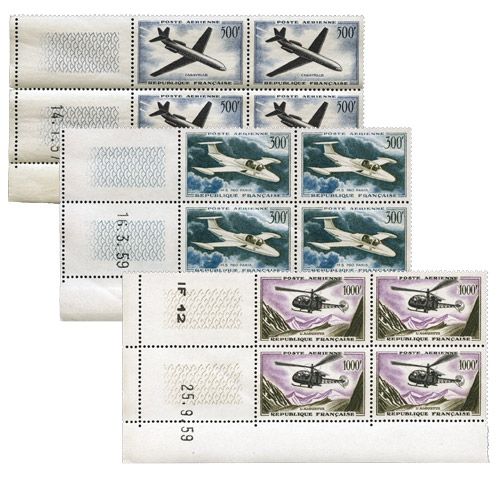 n° 35/37 - Timbre France Poste aérienne (Coin daté) n° 35/37 - Timbre France Poste aérienne (Coin daté)